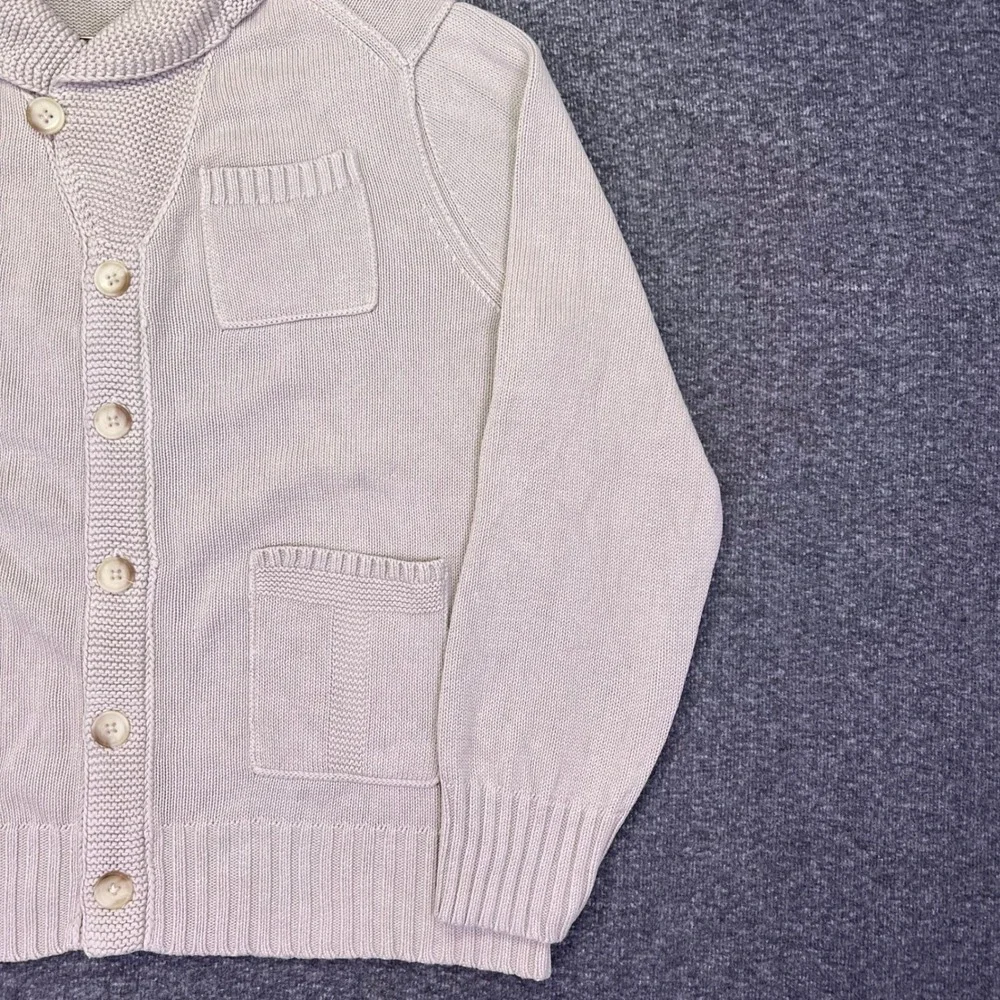 Banana Republic Cardigan Mens XL Beige Shawl Collar Casual Button Linen Blend